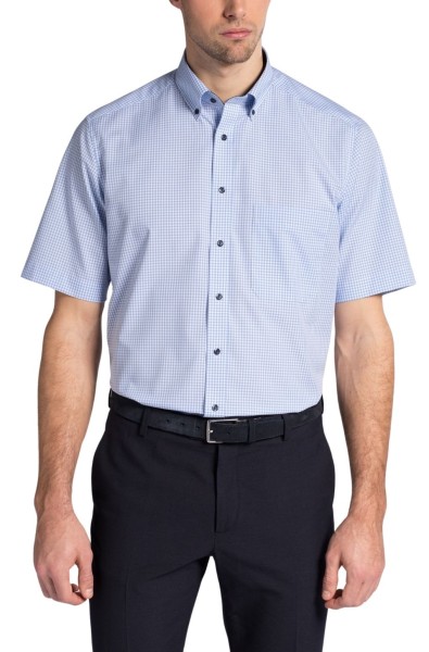 Eterna Kurzarm Hemd Comfort Fit Vichy Popeline Kariert