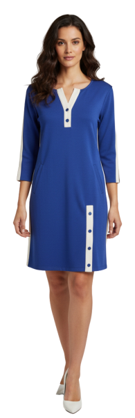 Estefania for woman, edles Damenkleid mit stilvollen Knopfverzierungen