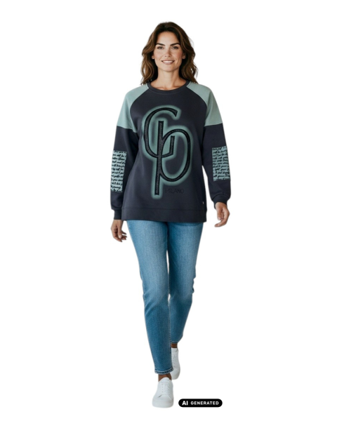 Gio Milano, Sweatshirt – elegant & verspielt mit femininem Charme