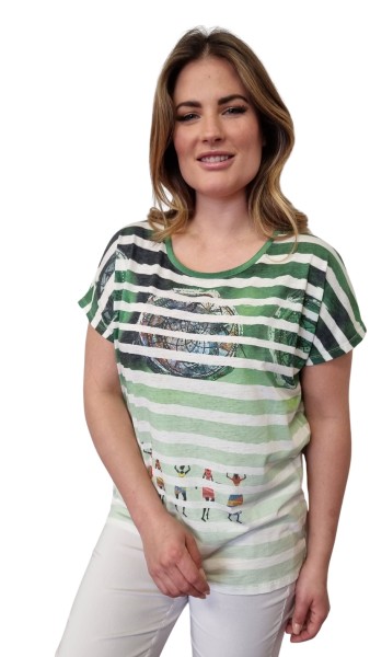 Estefania for woman, T-Shirt im bedruckten Streifenlook