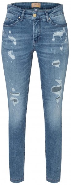 MAC, Dream Skinny im destroyed wash Style mit mittlerer Leibhoehe