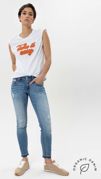 Herrlicher, Touch Cropped Jeans aus Bio-Baumwolle