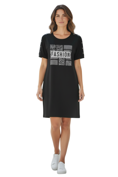 Estefania for Woman, Kleid – Animalprint mit glamourösen Akzenten