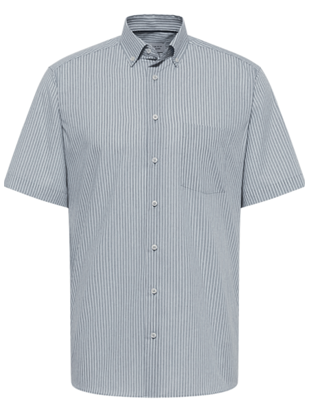 Eterna, gestreiftes Popeline Hemd mit Brustasche, Modern Fit