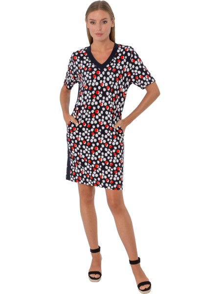 Estefania for woman, Kleid mit V-Ausschnitt und Punkten