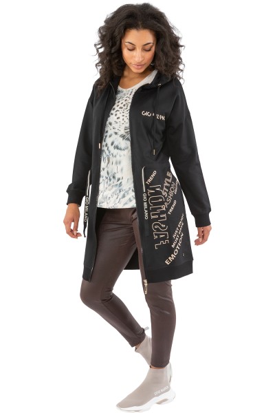 Gio Milano, Longjacke mit Kapuze Fashion Emotion