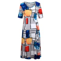 Estefania for woman, Halbarm-Kleid mit geometrischem Muster