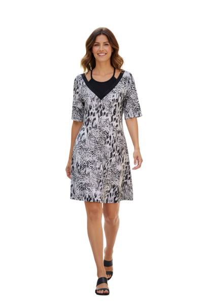 Estefania for woman, Kleid mit edlem Animalprint