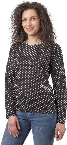 Estefania for woman, Pullover schwarz-weiß gepunktet