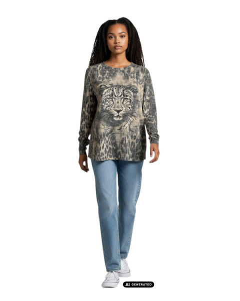 Gio Milano, Pullover im exklusiven Leopardendesign – edel & trendy