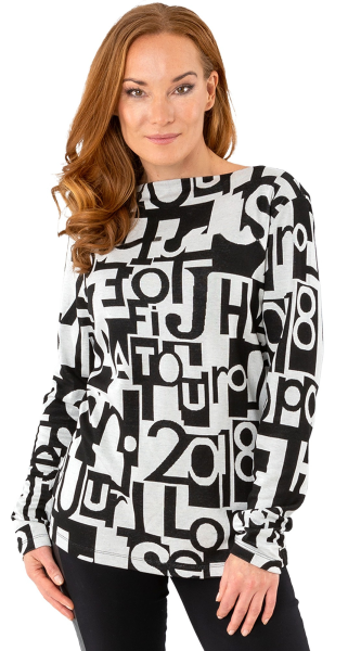 Estefania for woman, Pullover mit U-Boot Ausschnitt