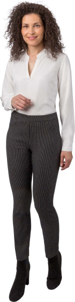 Stehmann, Loli16-742 schmale Jacquard Schlupfhose mit Minamalmuster