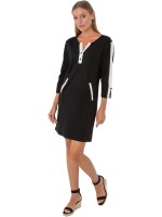 Estefania for woman, Kleid mit V-Ausschnitt und Eingrifftaschen