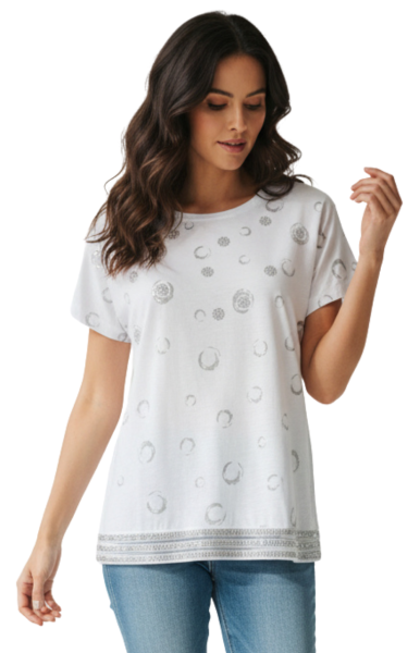 Estefania for woman, funkelndes Shirt mit Glitzereffekten