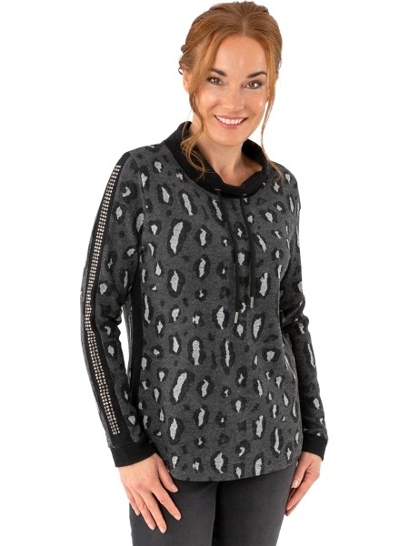 Estefania for woman, Pullover im Animal Look und Nieten