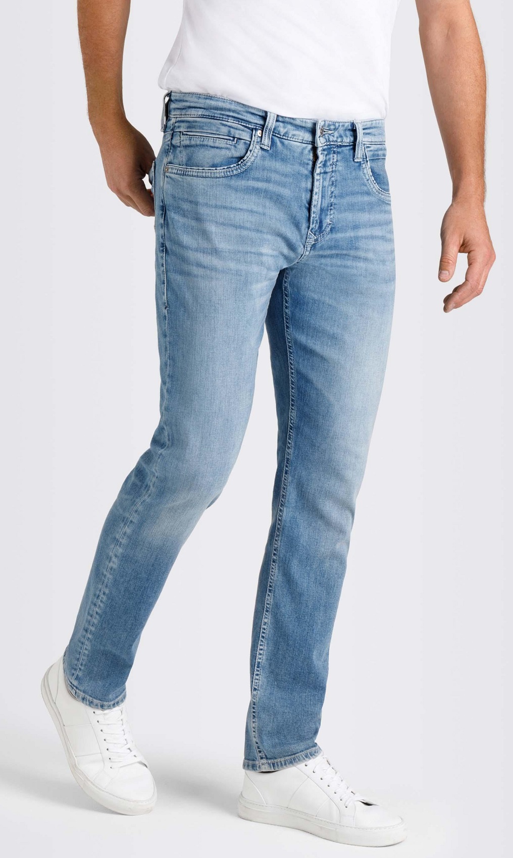 Leibhoehe Jeans Herren-Jeans, Arne MAC 5-Pocket schmale mit Pipe, | bequemer GioMilano