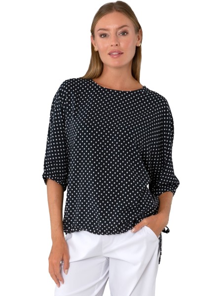 Estefania for woman, Shirt mit Punkten und Zugband am Saum