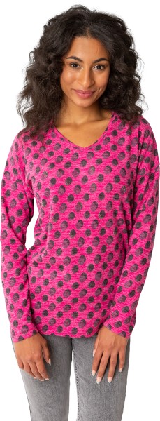 Estefania for woman, Pullover "Soft Touch" mit Punkten und Strassbesatz