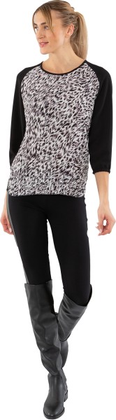 Estefania for woman, Faltenshirt mit Leomuster