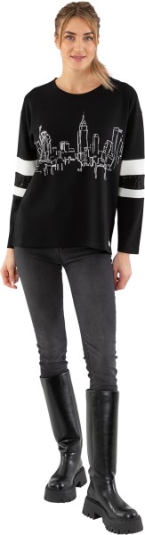 Estefania for woman, Pullover Skyline New York mit Strass