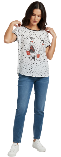 Estefania for Woman Shirt mit Strassbesatz – Modern & Feminin