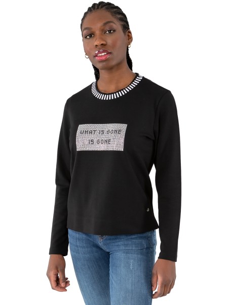 Gio Milano, Pullover "what is gone" mit Strassbesatz