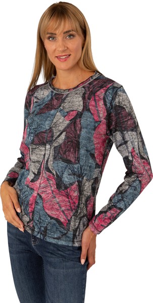 Estefania for woman, Langarmshirt in floralem Allover-Print