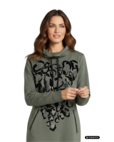 Estefania for woman, Kleid mit Strass und Leo-Design