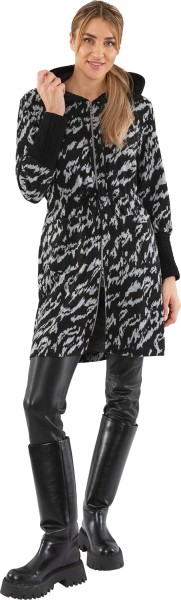 Estefania for woman, Kleid in Jaquard mit Kapuze und Reißverschluss