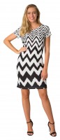 Estefania for woman, Kleid mit Zick Zack Muster