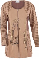 Estefania for woman,; Tunika mit Bolero Effekt Langarm latte macchiato-cappuccino / S