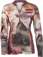 Estefania for woman, Langarm Shirt im Druck mit Lederimitat gepatscht original / S