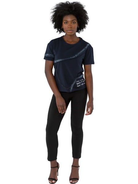 Gio Milano, Kurzarm-Shirt mit Kette und Druck