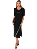 Estefania for woman. Longkleid mit Zierknopfleiste und Frontprint