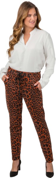 Stehmann, Polling4-704 Joggpants in Jersey-Jacquard mit Leo-Print