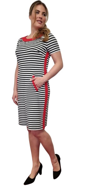 Estefania for woman, Maritimes Kleid mit Streifen