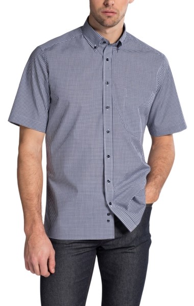 Eterna Kurzarm Hemd Comfort Fit Vichy Popeline Kariert