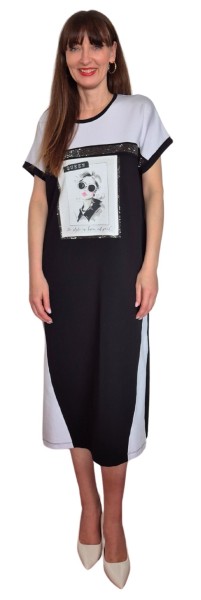 Estefania for woman, Kleid "QUEEN" mit Strassbesatz