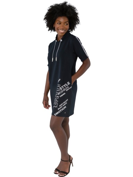 Gio Milano, Kleid " Fashion Style " mit Stehkragen und Tunnelzug