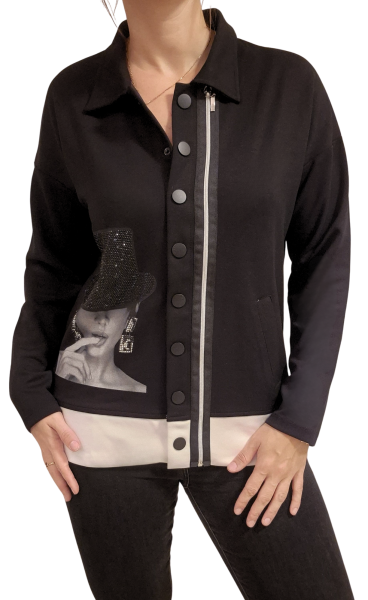 Estefania for woman, Jacke " Frau mit Zylinder " mit Strassbesatz