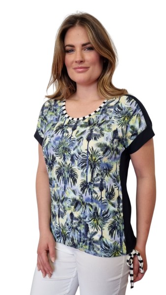 Estefania for woman, T-Shirt im sommerlichen Palmen-Design