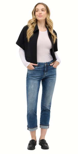 Angels, Darleen Glow Jeans mit Turn-up und Destroyed-Effekten
