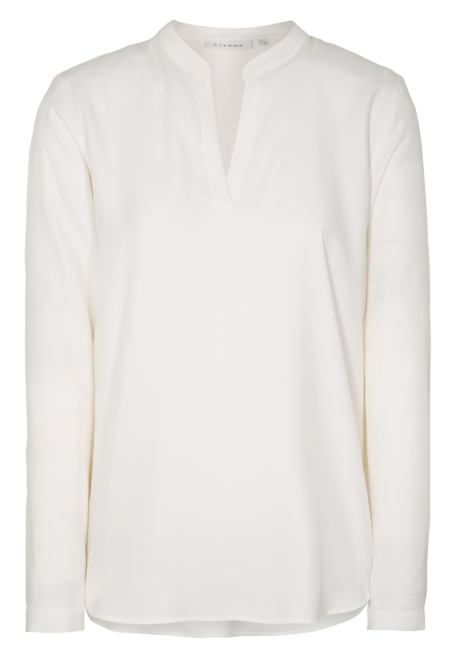 Eterna Langarm Bluse Modern Classic Twill Champagner Unifarben | GioMilano