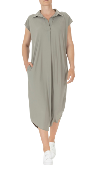 St.Ann by Stehmann, Kleid Dakota – Midi-Kleid im Relaxed Fit mit elegantem Kragen