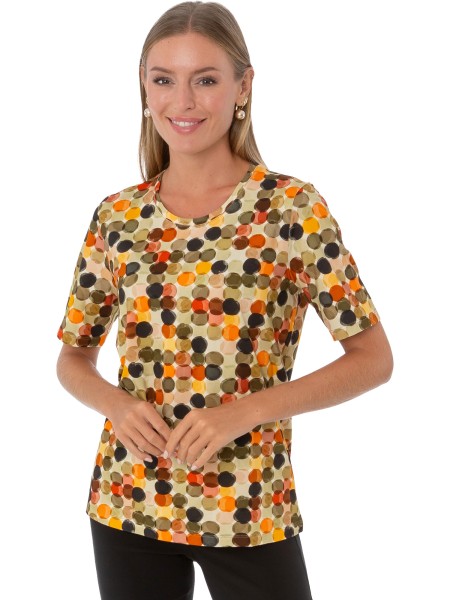 Estefania for woman, Kurzarmshirt mit bunten Kreisen