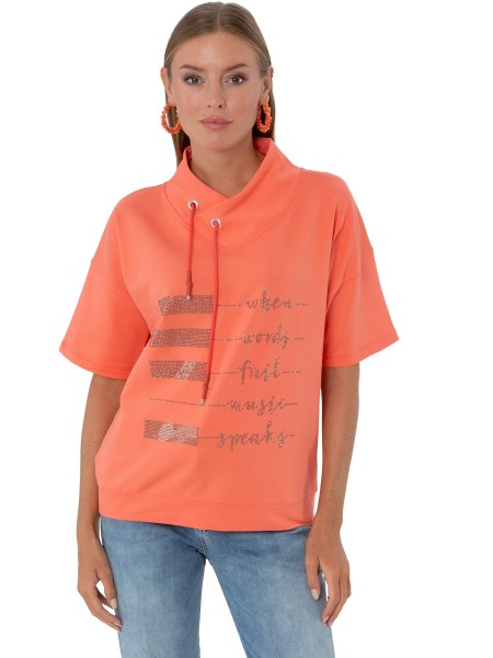 Estefania for woman, Shirt "Music" mit Strassbesatz