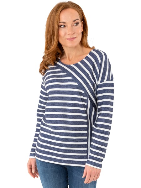 Estefania for woman, Pullover diagonal gestreift