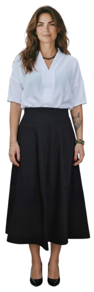 Stehmann Rock Noelle2-850 – Luftiger Stretch-Rock für Arbeit & Freizeit