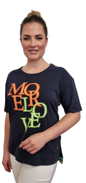 Gio Milano, T-Shirt mit Statement-Print "MORE LOVE"