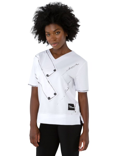 Gio Milano, Sweatshirt mit Zick Zack Front